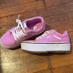 Vans Women's Vibrant Pink Platform Sneakers